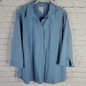 Chico's Blue Button Down Shirt 👕 size 3